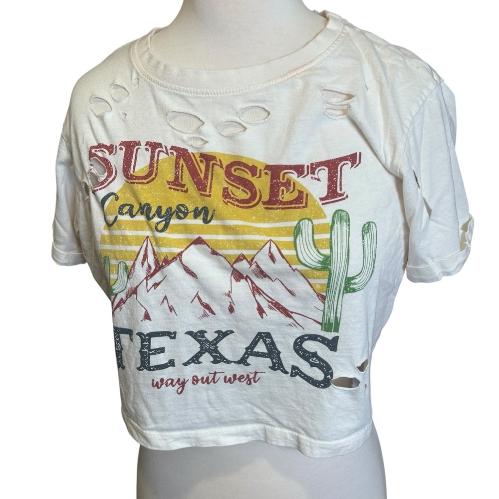 White Graphic Crop Top - Picture 7 of 13